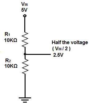 Voltage Divider with 10kΩ Resistors